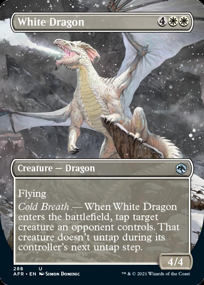 White Dragon (Borderless Alternate Art) [Dungeons & Dragons: Adventures in the Forgotten Realms] Magic: The Gathering