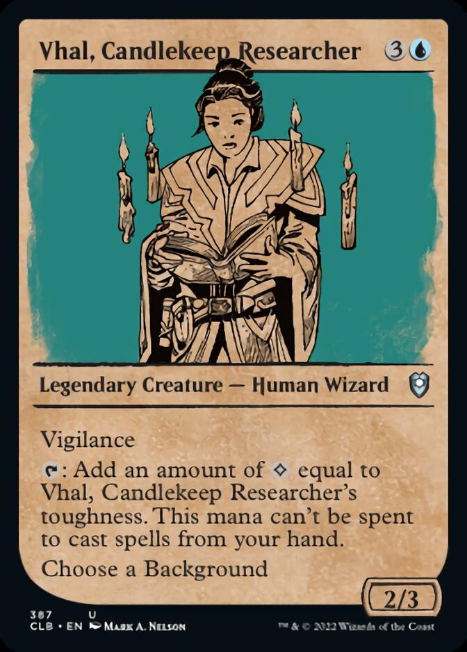 Vhal, Candlekeep Researcher (Showcase) [Commander Legends: Battle for Baldur's Gate] Magic: The Gathering