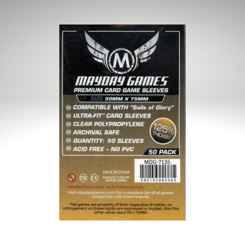 Mayday Games Sails of Glory Premium Sleeves (50x75mm) 50 pack