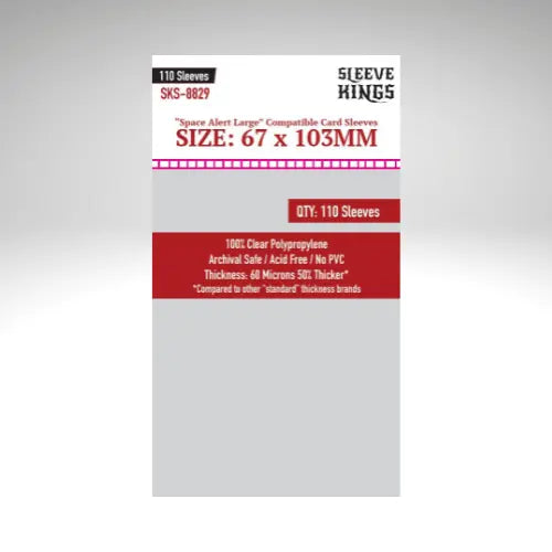 Sleeve Kings "Space Alert Large Sleeves (67x103mm) 110 Pack