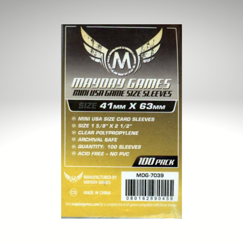 Mayday Games Mini USA Card Standard Sleeves (41x63mm) 100 pack