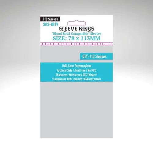 Sleeve Kings "Blood Bowl Compatible" Sleeves (78x113mm) 110 Pack