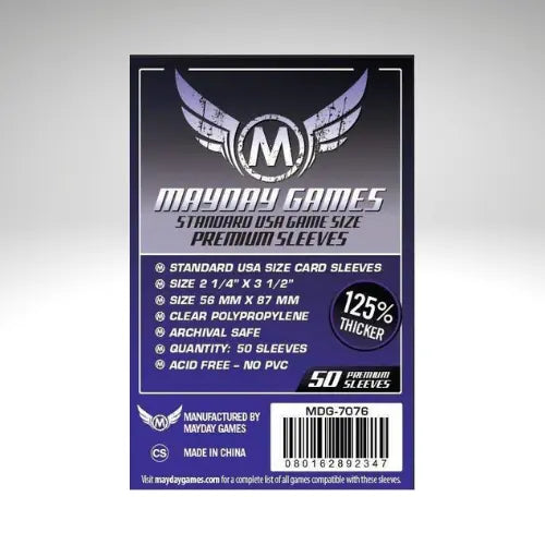 Mayday Games USA Standard Sleeves Premium (56x87mm) 50 pack