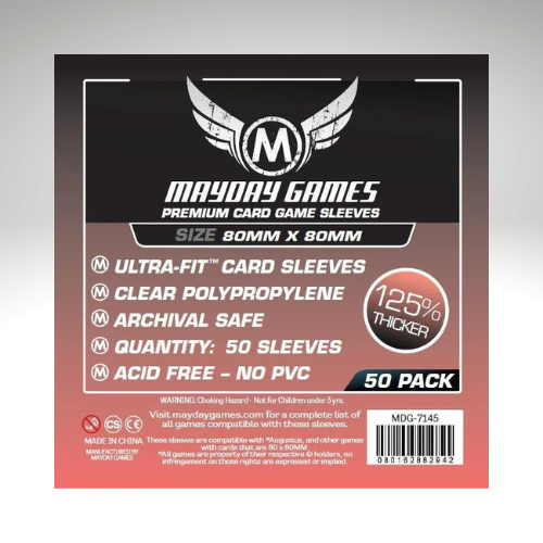 Mayday Games Square Card Sleeve Premium (80x80mm) 50 pack