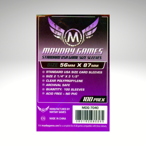 Mayday Games USA Standard Sleeves Standard (56x87mm) 100 pack