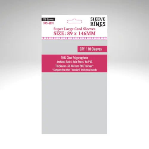 Sleeve Kings "Super Large" Sleeves (89x146mm) 110 Pack