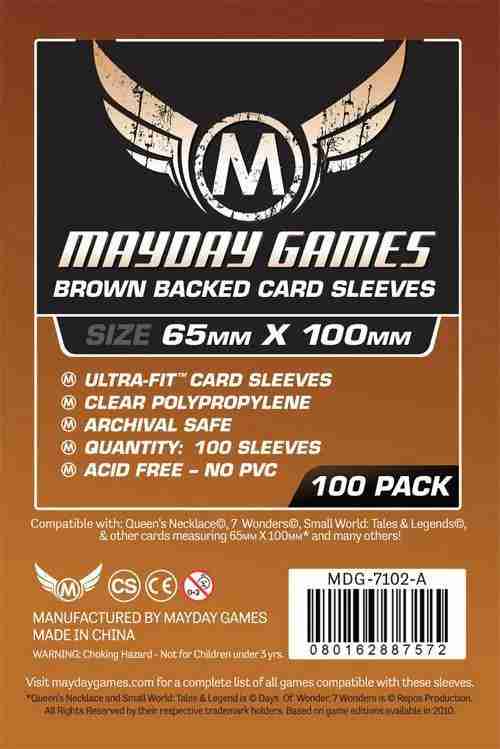 Mayday Games "7 Wonders" Standard Brown Backed Magnum Ultra-Fit (65x100mm) 100 pack