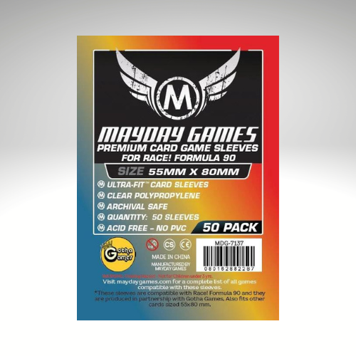 Mayday Games Race Formula Premium Sleeves -Ultra Fit (55x80mm) 50 pack