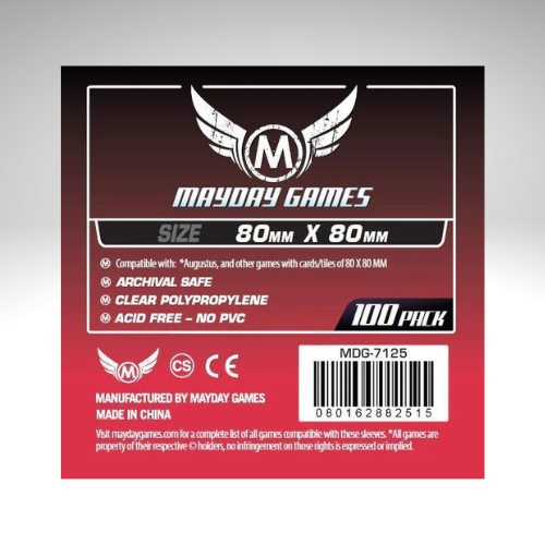 Mayday Games Square Card Sleeve Standard (80x80mm) 100 pack