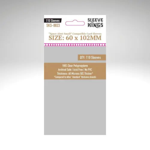 Sleeve Kings "Space Alert Compatible" Sleeves (60x102mm) 110 Pack