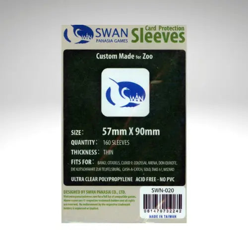 Swan Sleeves Standard Zoo (57x90mm) 160 pack