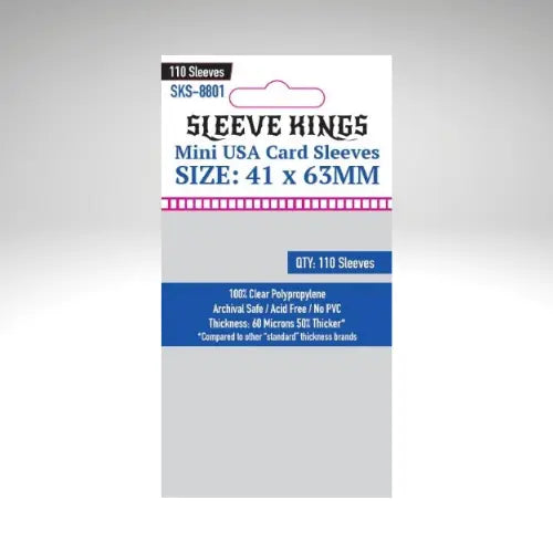 Sleeve Kings Mini USA Card Sleeves (41x63mm) 110 Pack