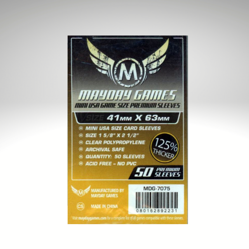 Mayday Games Mini USA Card Premium Sleeves (41x63mm) 50 pack